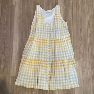 Madewell Button Front Tiered Mini Dress